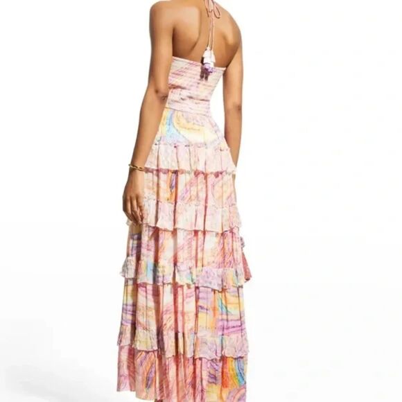 ROCOCO SAND Eira Pattern Tiered Maxi Dress NWT Small‎ - Picture 2 of 9